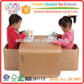 2015 New hot design nature color wooden preschool furniture set